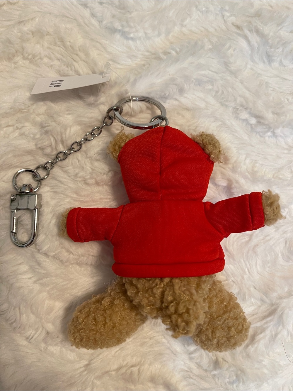 NWT GAP Red Hoodie Plush Bear Bag Charm - Picture 6 of 16